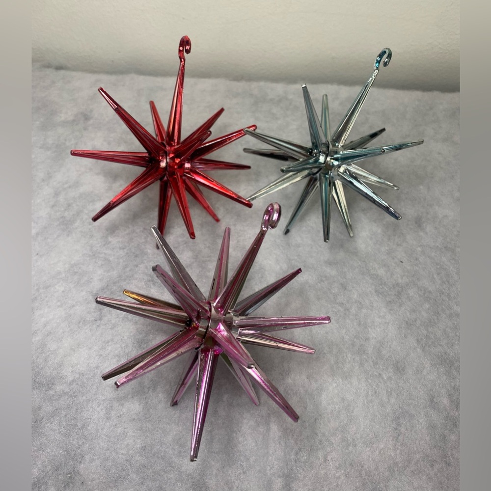 7-pc Bradford Exchange Ornaments Plastic Bell Cage Starburst Sputnik Metallic - Picture 4 of 9